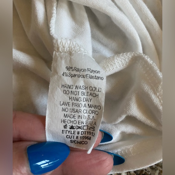 Promesa white floral flutter sleeve relaxed top S - Picture 7 of 7